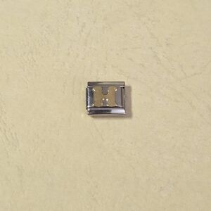 *4 for $20* Italian Charm Bracelet Alphabet Letter Link - LETTER "H"